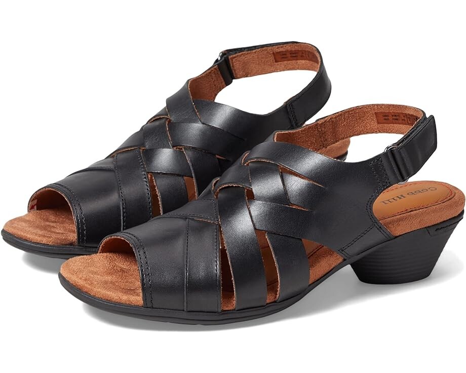 

Туфли Cobb Hill Laurel Woven Sandal, черная кожа