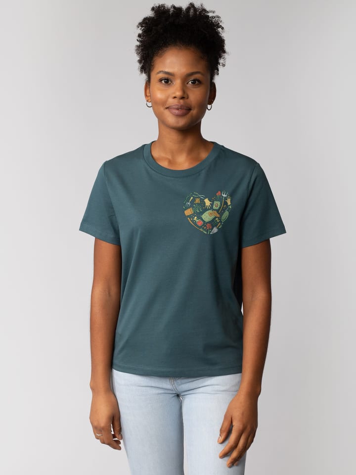 

Футболка Садовая любовь в цвете бензин wat Apparel