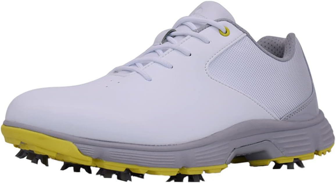 

Мужские модные гольф-кроссовки противоскользящие для гольфа для мужчин-гольфистов спортивные тренировочные кроссовки Omcam, желтый