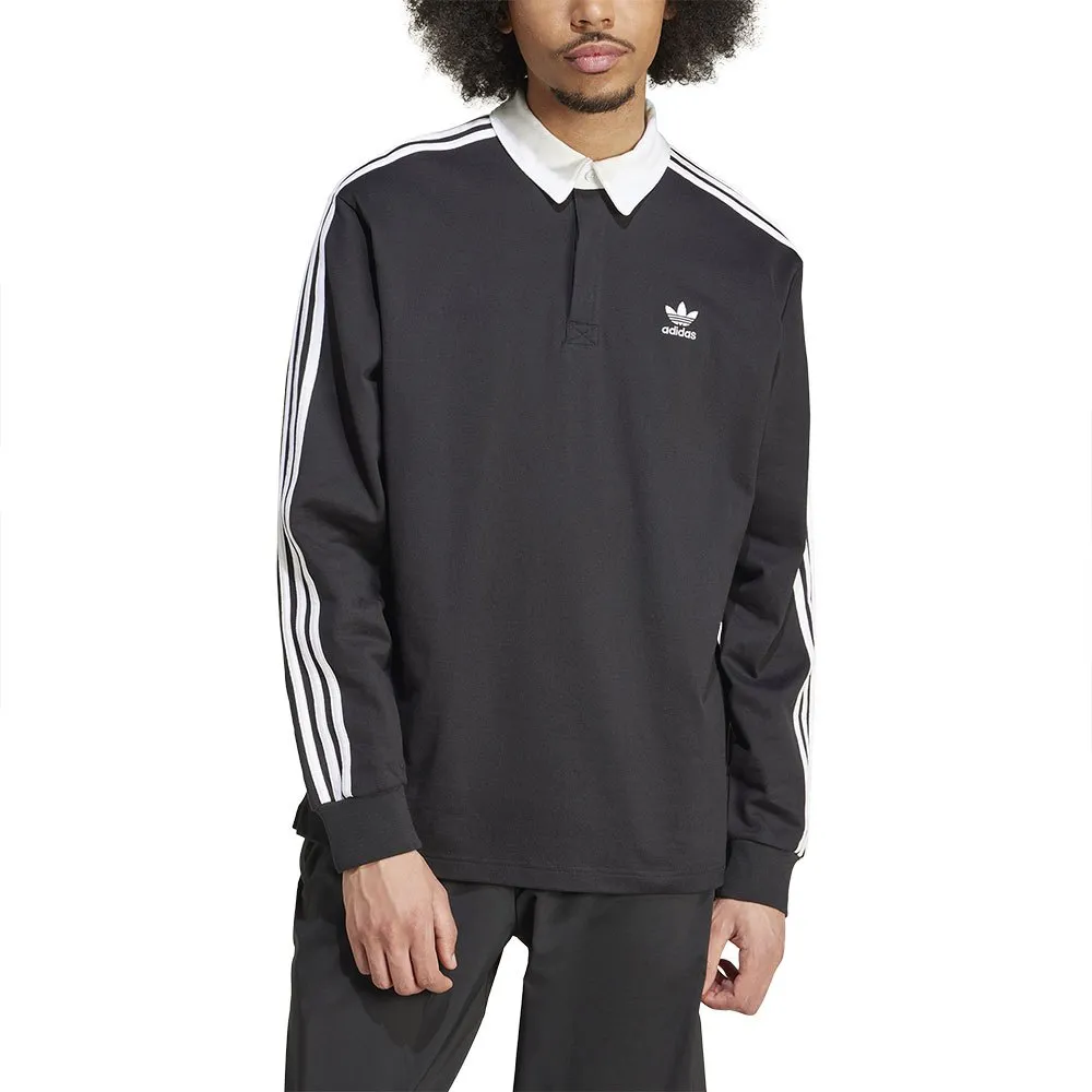 

Поло с длинным рукавом adidas Originals Adicolor Rugby, черный