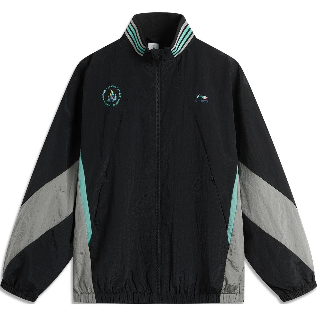 

Плащ спортивный унисекс черный стандартный белый LiNing Sports Life Collection
