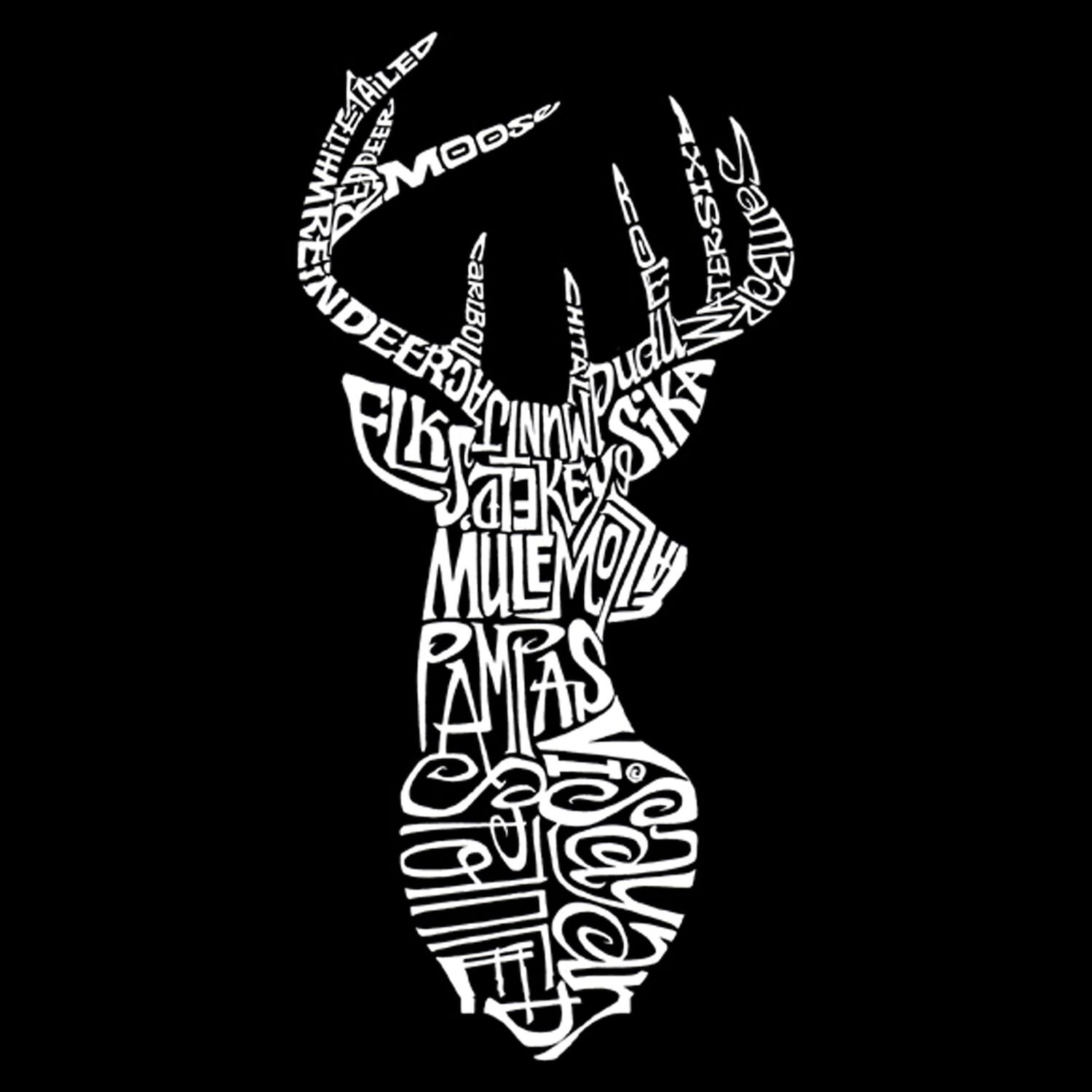 

Types of Deer — мужская футболка премиум-класса Word Art LA Pop Art