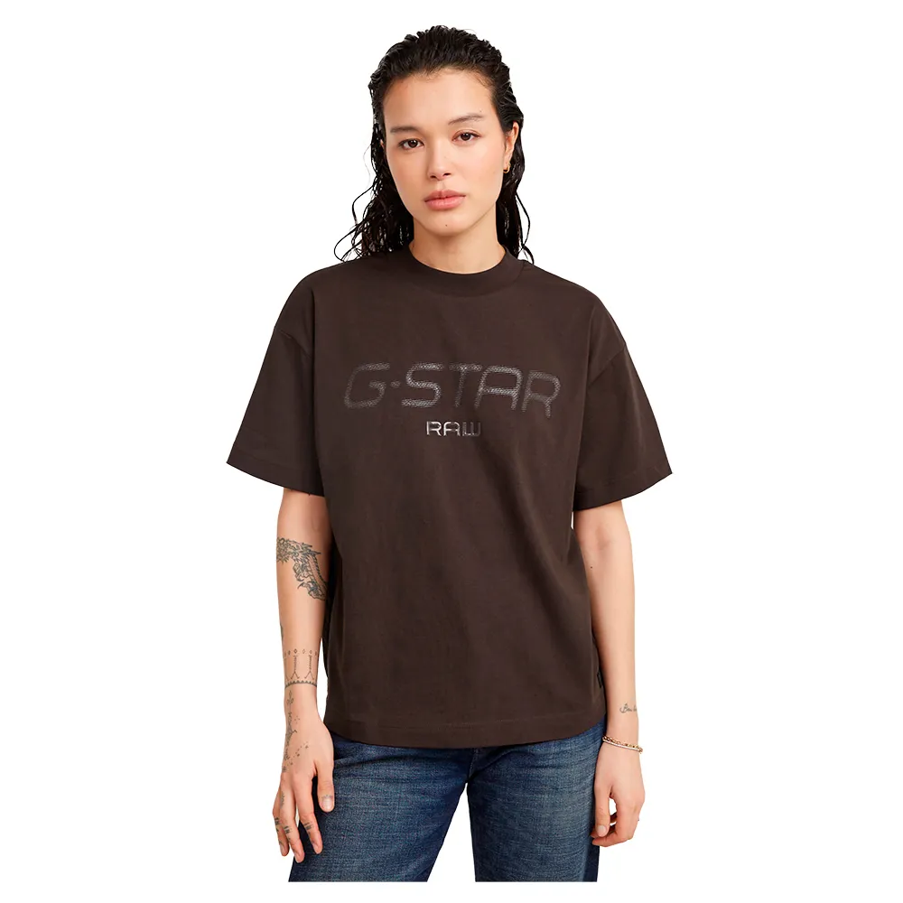 

Футболка G-Star Shiny Print Loose R T, коричневый