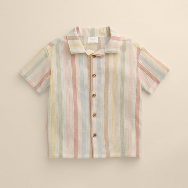 

Детская футболка с коротким рукавом Resort Little Co. By Lauren Conrad, Pink Ylw Spring Stripe