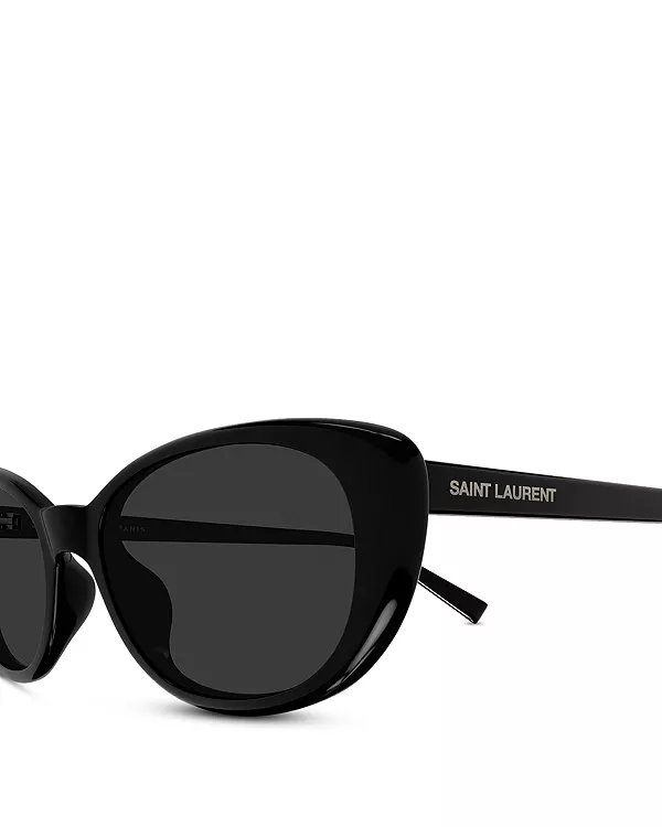 Солнцезащитные очки «кошачий глаз», 52 мм Saint Laurent, черный — фото 3