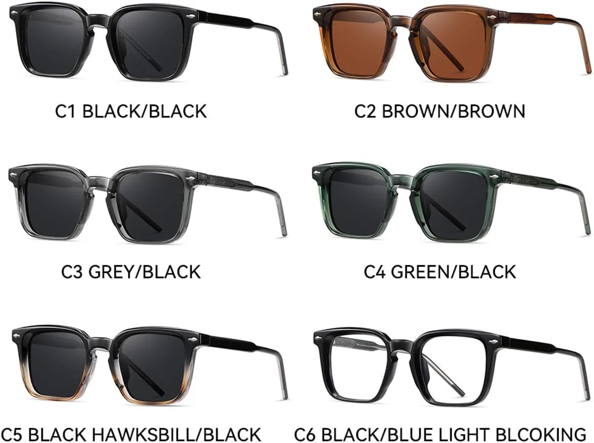 

Поляризованные винтажные солнцезащитные очки с заклепками для женщин и мужчин, солнцезащитные очки класса люкс с защитой от УФ-излучения UV400 TOIPASTN, Tea Tea