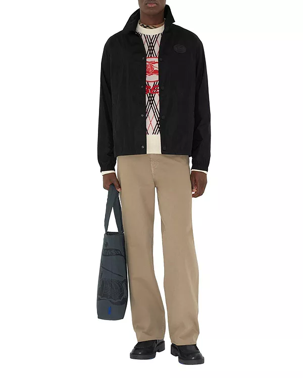 

Нейлоновая куртка-бомбер с логотипом Knight Burberry, черный