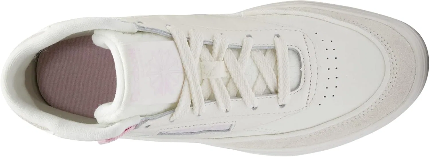 Женские кроссовки Reebok Lifestyle Club C Geo Mid, White Pink Yarn — фото 4