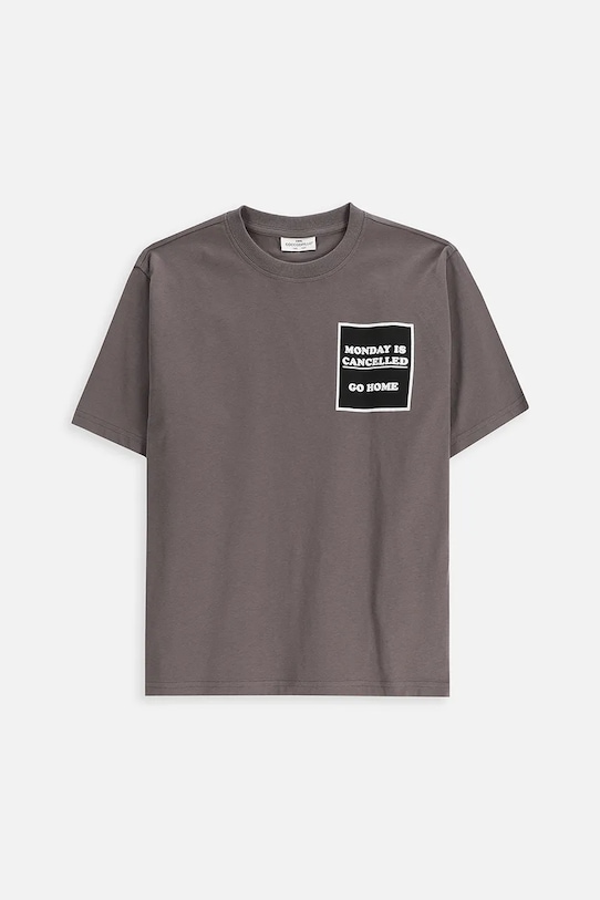 

Детская хлопковая футболка Coccodrillo, серый