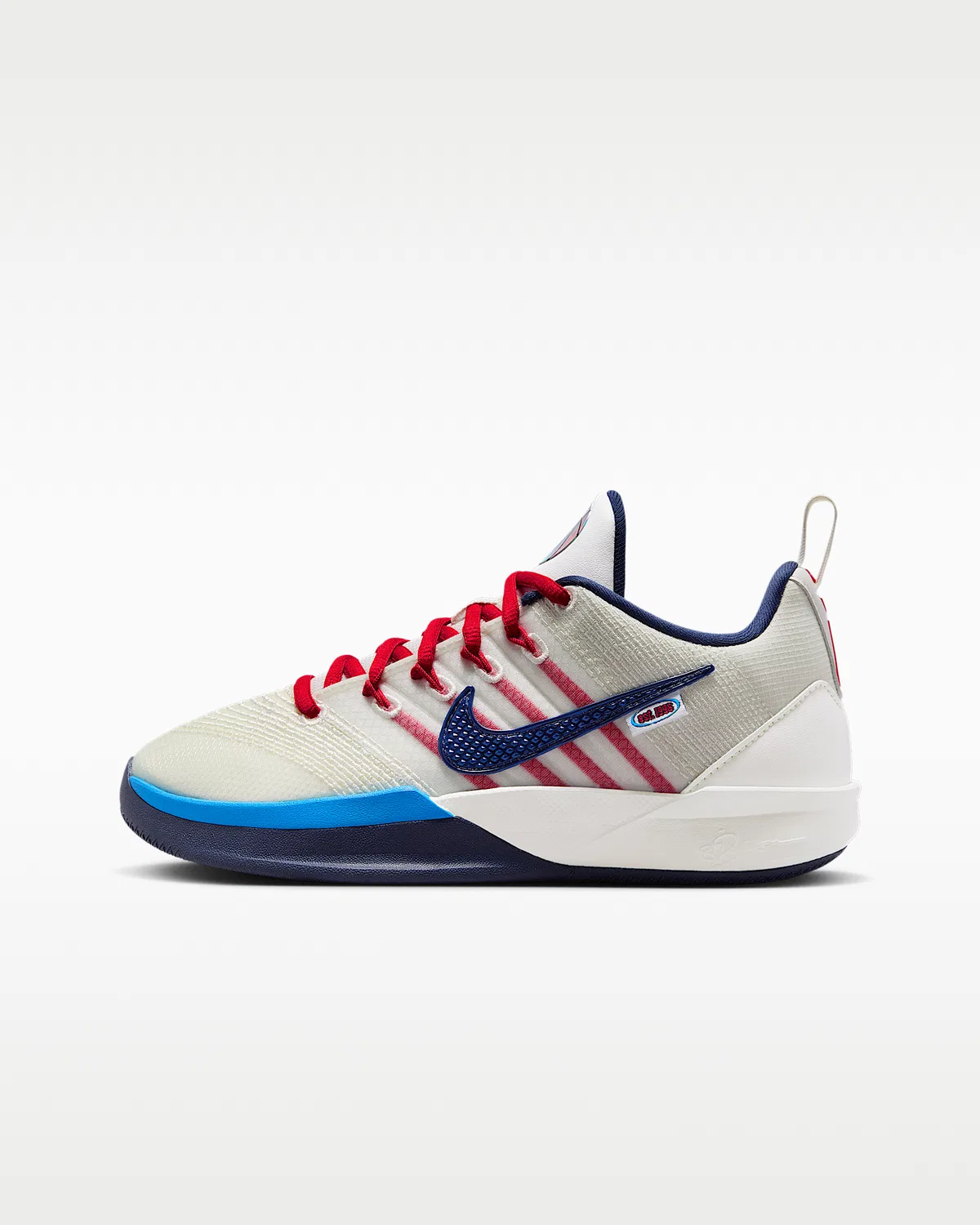 Детские баскетбольные кроссовки Sabrina 3, Sail/Atom Red/Light Photo Blue/Midnight Navy