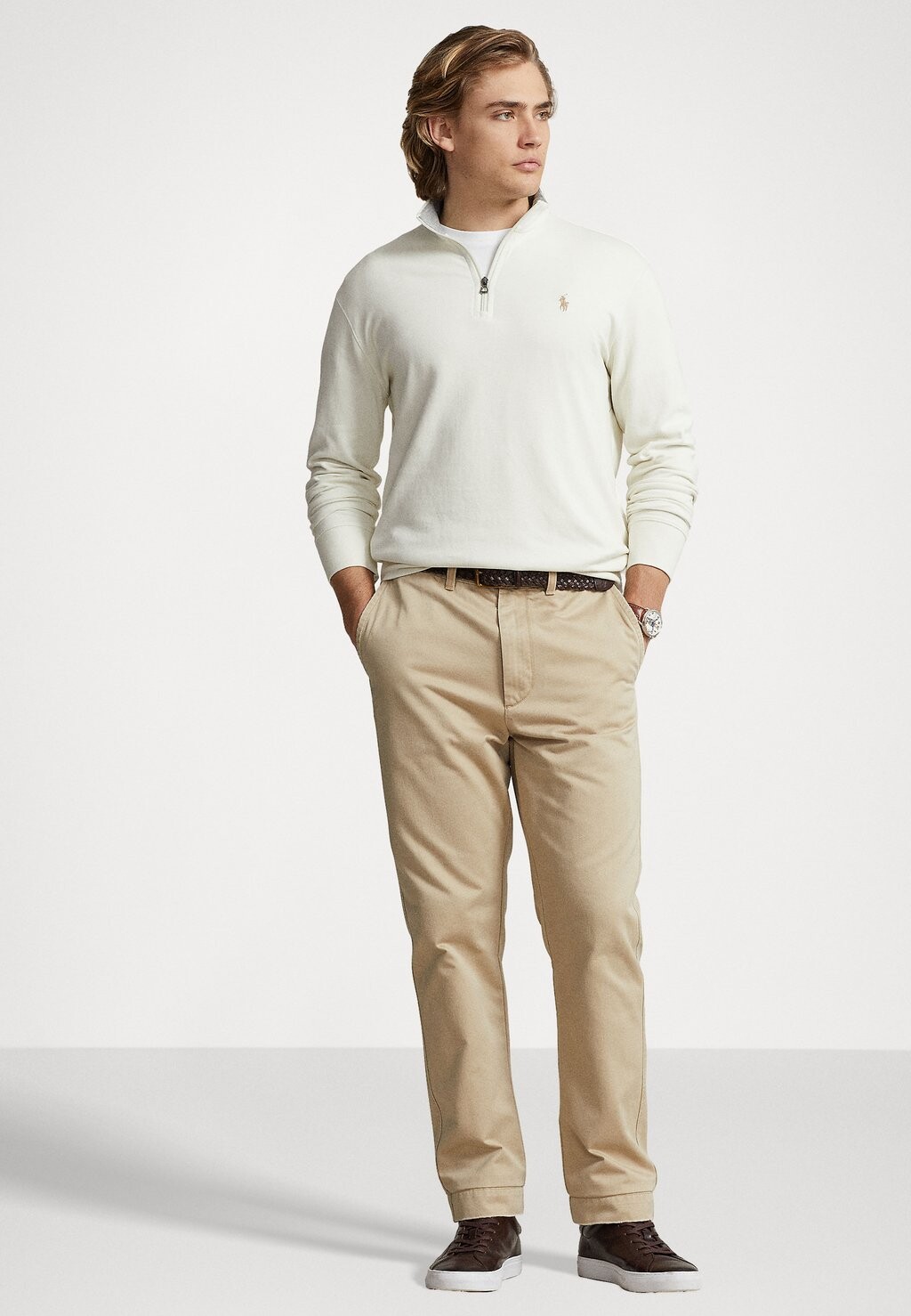 Футболка с длинным рукавом Long Sleeve Polo Ralph Lauren, цвет parchment cream — фото 2