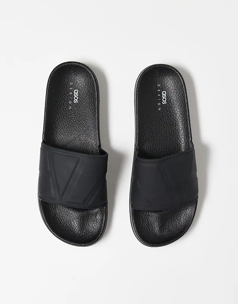 

Шлепанцы ASOS DESIGN черного цвета