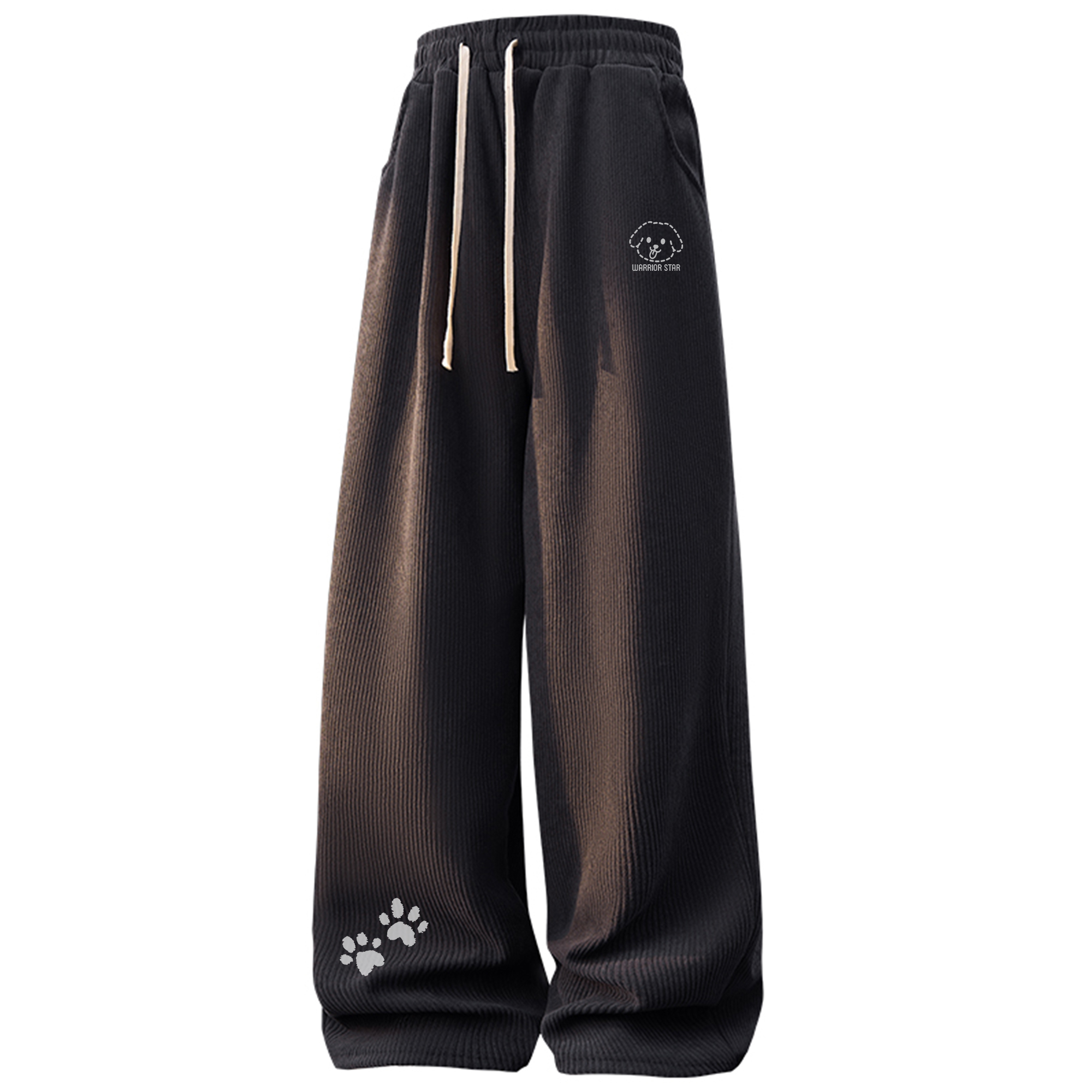 

Открытые улыбающиеся вязаные спортивные штаны Unisex WARRIOR, темно-серый (thickened and fleece-lined)