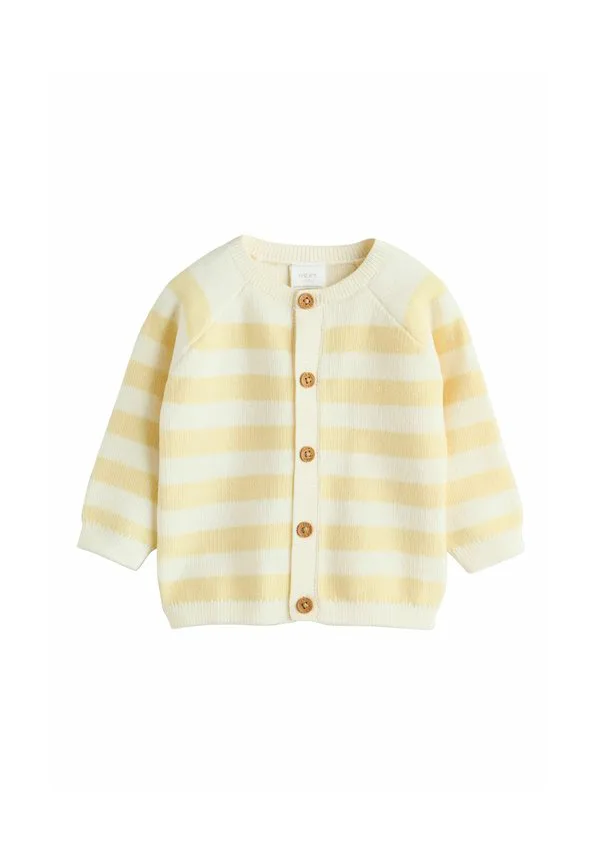 Кардиган прямого кроя на пуговицах Next, Yellow Chenille Striped