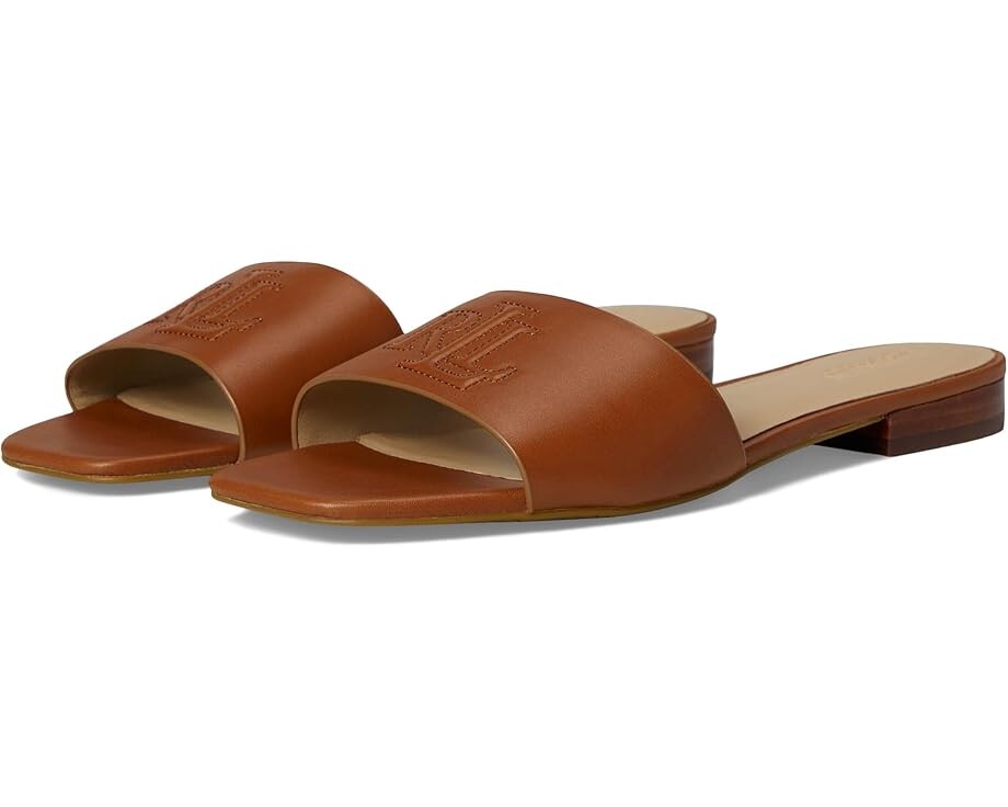 

Сандалии Lauren Ralph Lauren Everley Calfskin Slide Sandals, цвет Lauren Tan