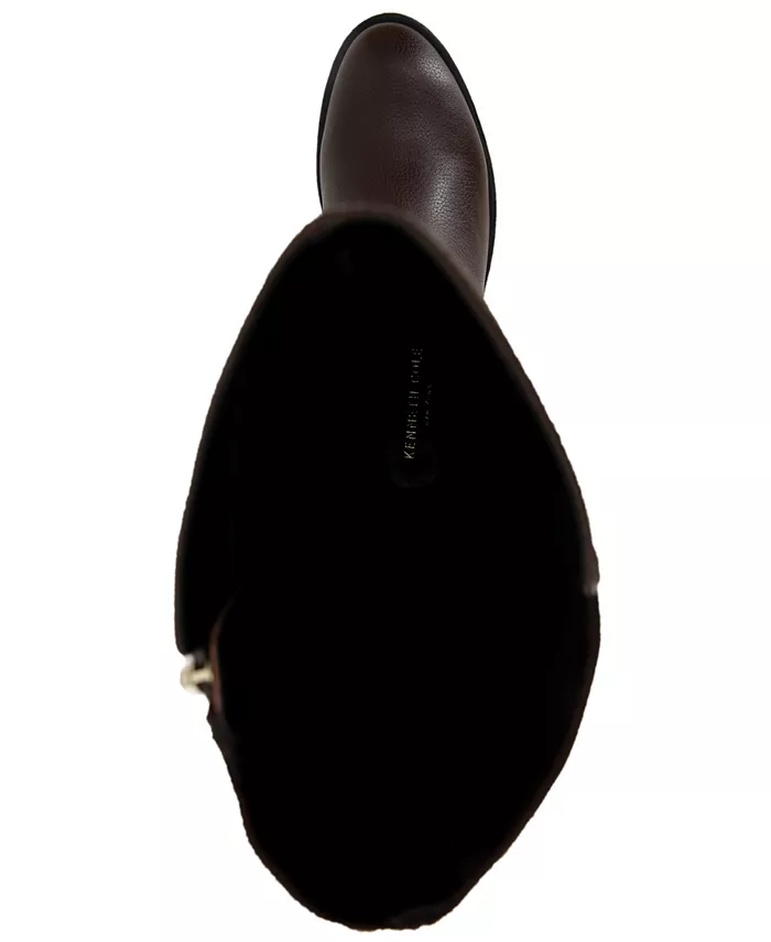 Женские высокие сапоги Levon Wide Shaft с широким голенищем – расширенные размеры Kenneth Cole New York, коричневый — фото 4