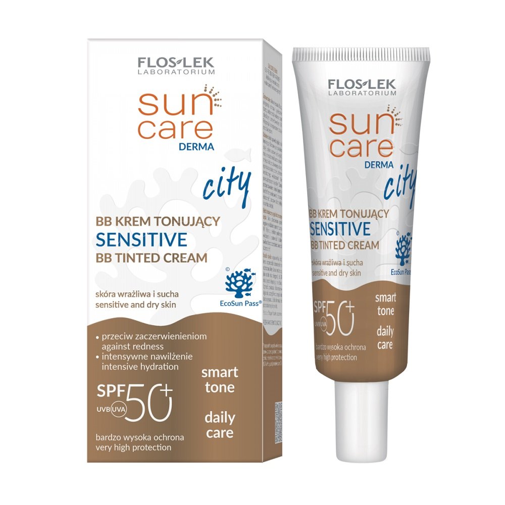 

Floslek, Sun Care, BB Тонирующий крем SPF50+, 30мл