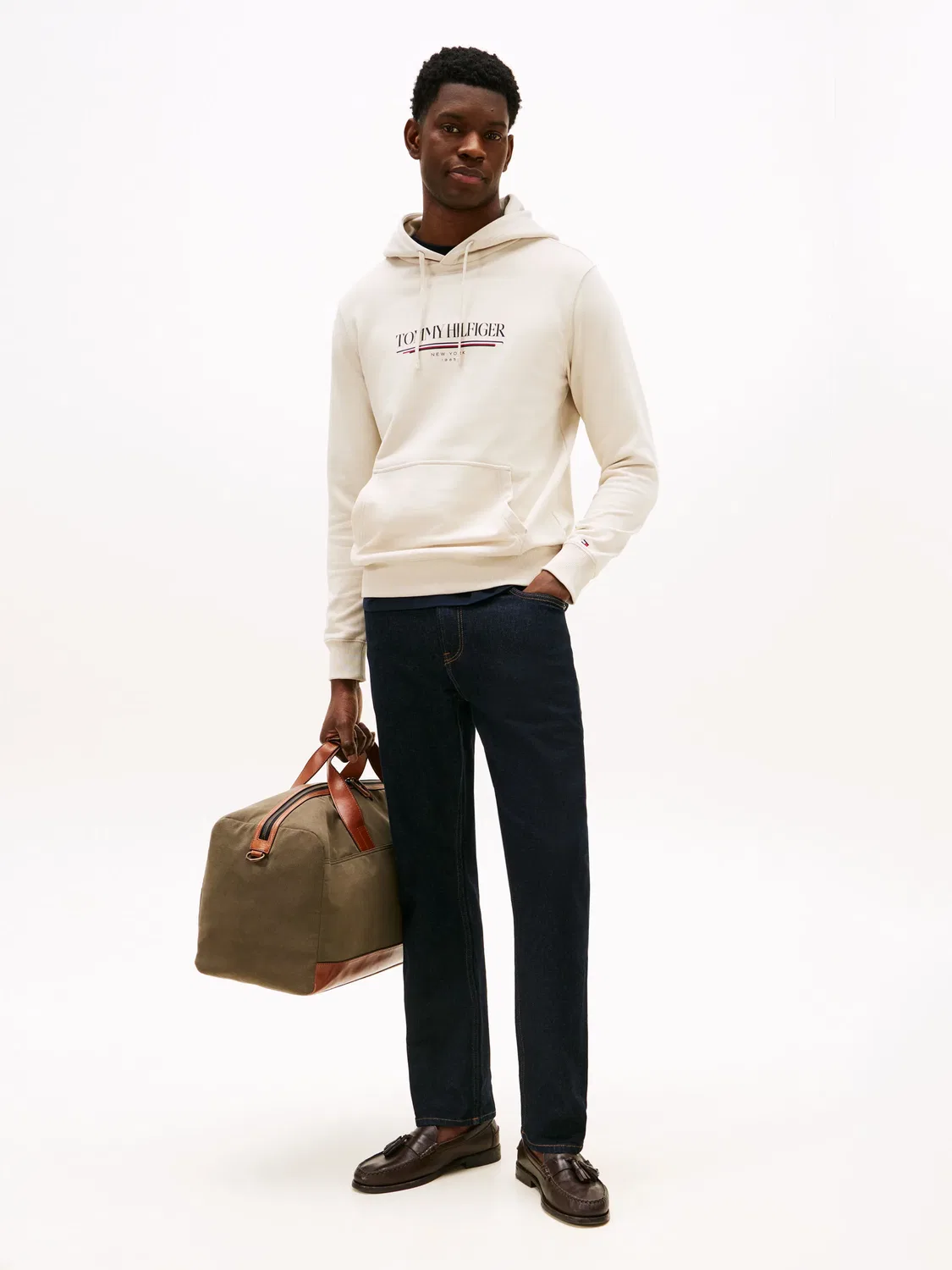 Худи с капюшоном, бежевый, Tommy Hilfiger