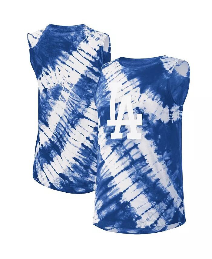 

Женская майка Royal Los Angeles Dodgers Money Ball с принтом тай-дай Touch