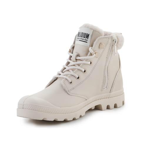 Женские ботинки PALLADIUM Pampa Hi Snow Warm, кожаные, теплые, 94380-175-M, бежевые — фото 3