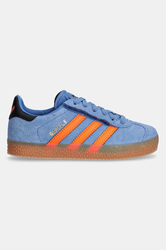 Детские замшевые кроссовки Gazelle Adidas Originals, синий — фото 2