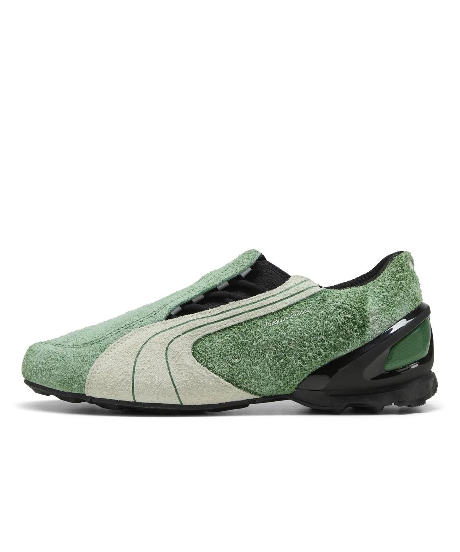 Унисекс кроссовки PUMA V-S1 KIDSUPER с замшей зелёные