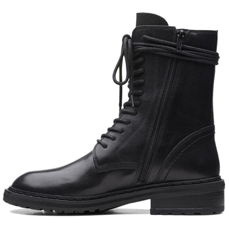 Ботинки женские Clarks высокие на шнуровке, черный — фото 2