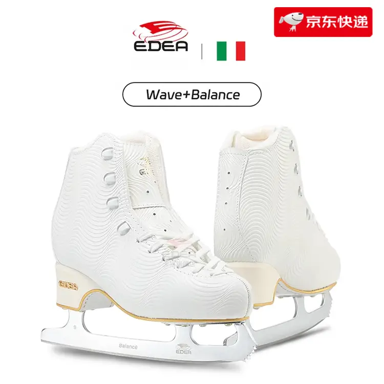 

EDEA Коньки для фигурного катания New Wave Entry-Level для начинающих детей и взрослых, белые (Standard C) с лезвиями Original Balance, размер 38