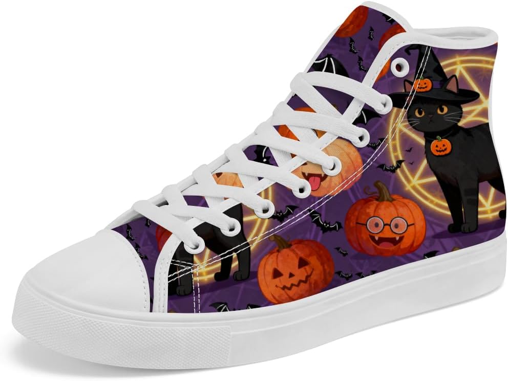 

Кеды на высокой подошве с котиком, высокие кроссовки на шнуровке, повседневная обувь для женщин и мужчин Chebing, фиолетовый