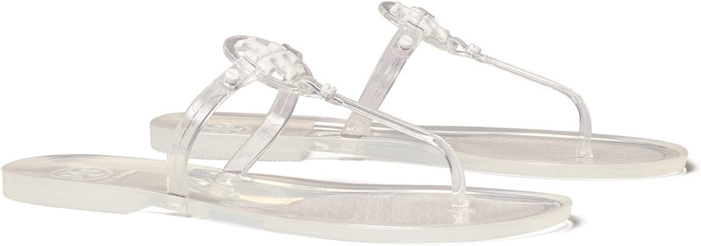 Шлепанцы Mini Miller Jelly Thong Sandal Tory Burch, прозрачный