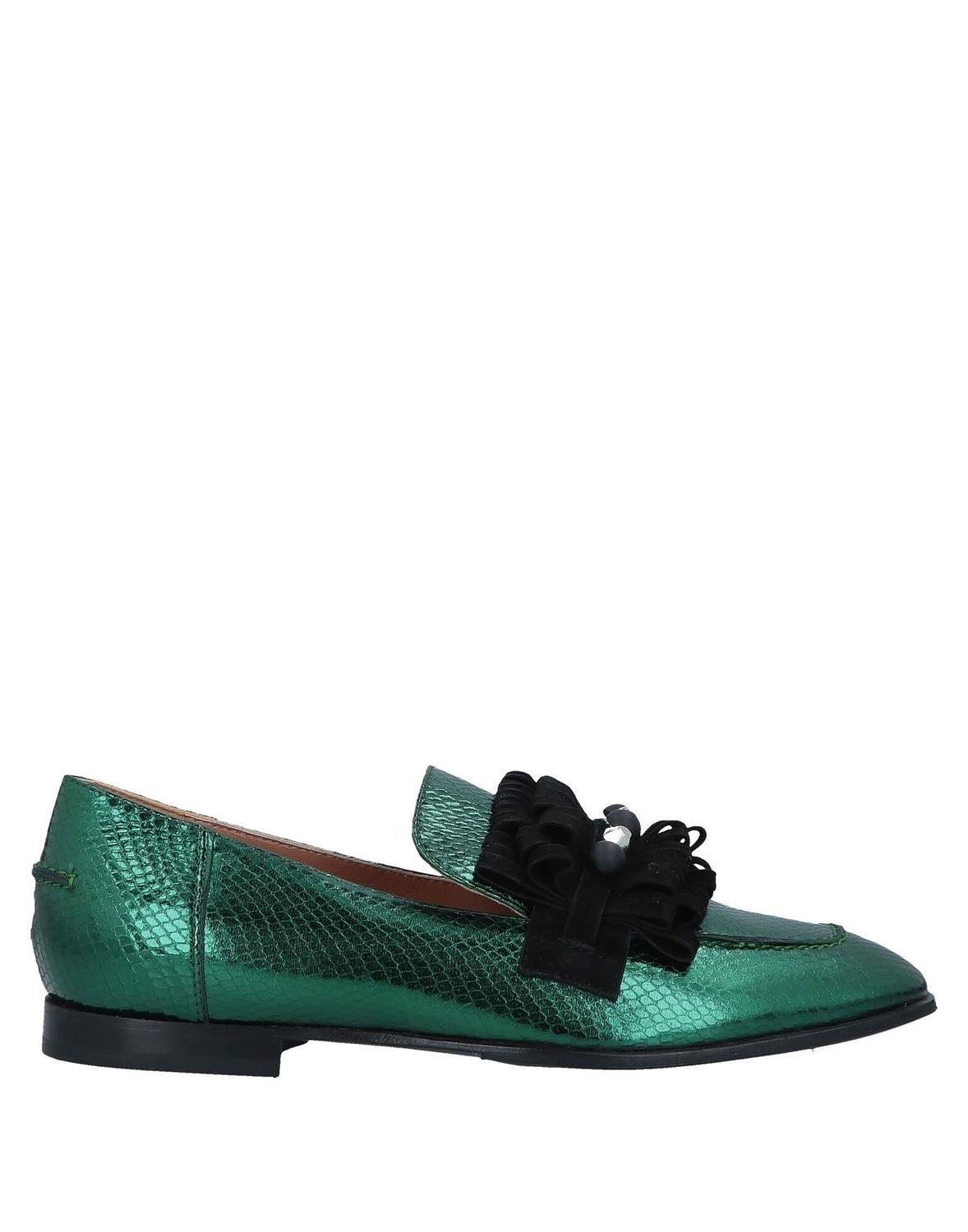 Лоферы Pollini, зеленый