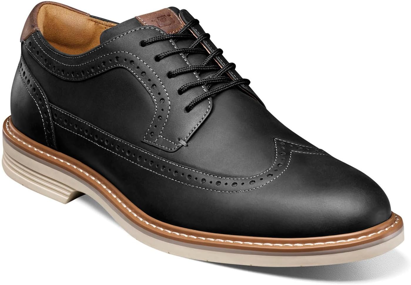 Мужские оксфорды Florsheim Norwalk с крыльями, черный