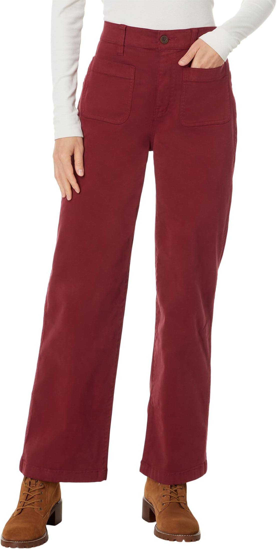 

Брюки Madewell Patch Pocket Emmett Winnitex Twill, цвет Claret