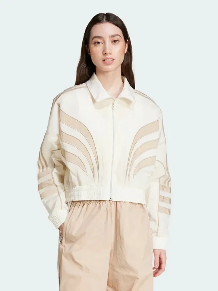Тренировочная куртка, легкая, Adidas, кремовый