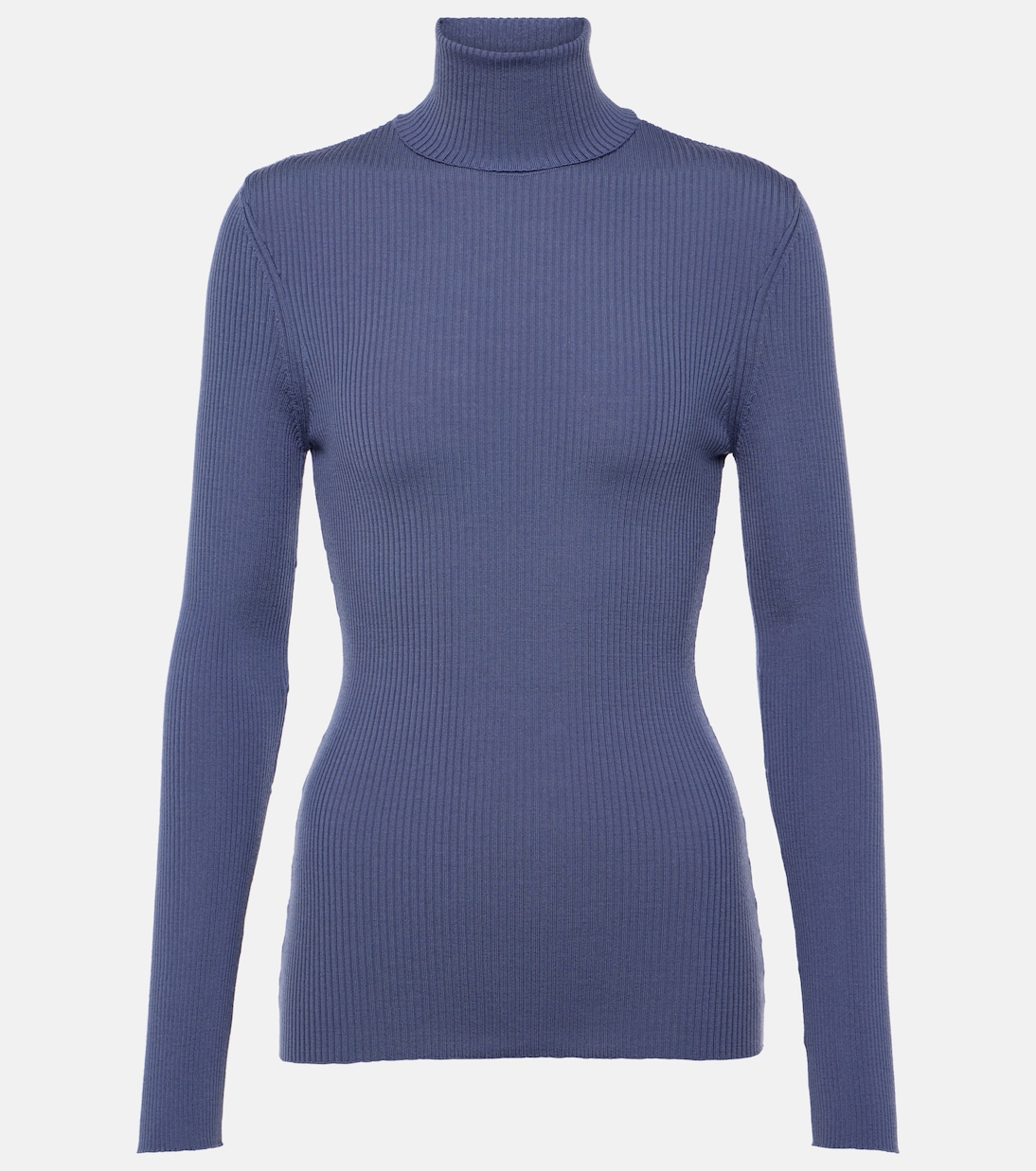 

Водолазка из натуральной шерсти в рубчик Wolford, Dustblue