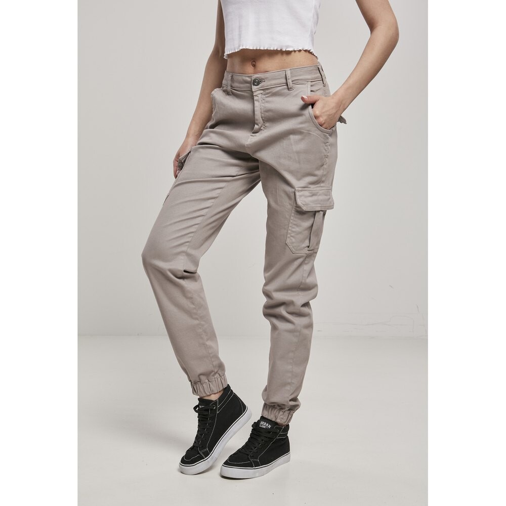 

Брюки Urban Classics Big high waist cargo, розовый