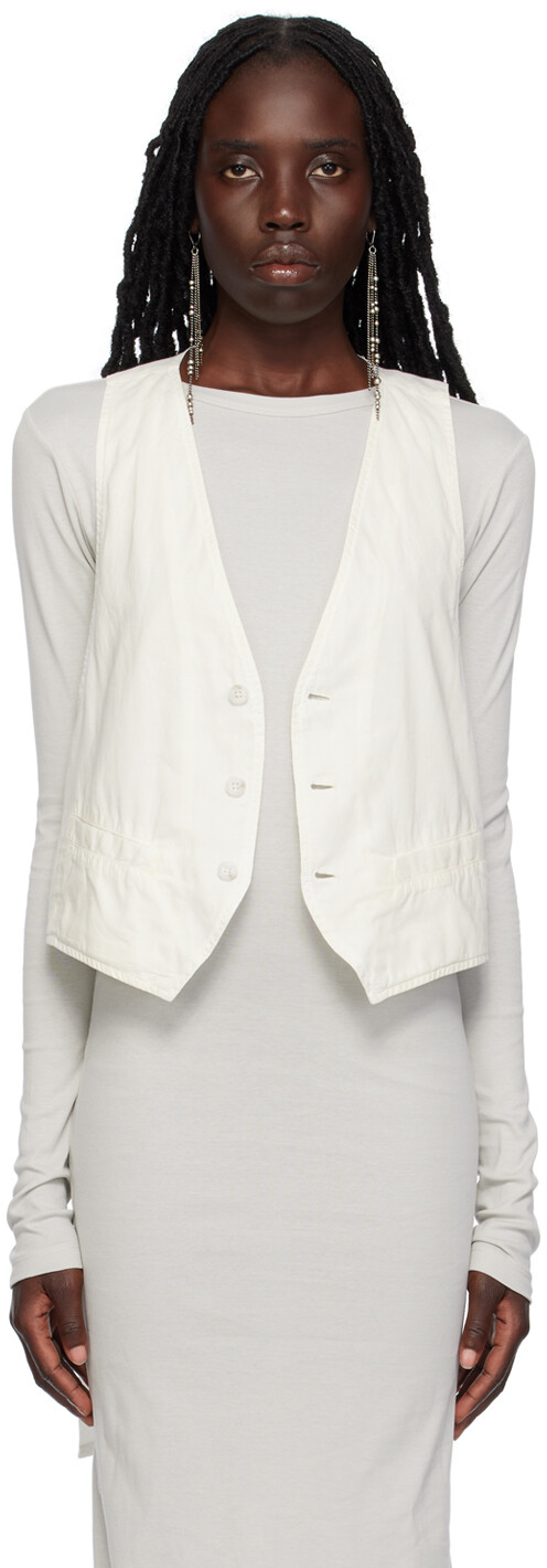 

Белый жилет Лут Ann Demeulemeester