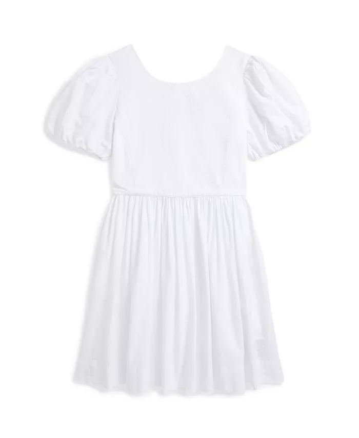 

Платье из пике для девочек постарше Big Girls Polo Ralph Lauren, белый