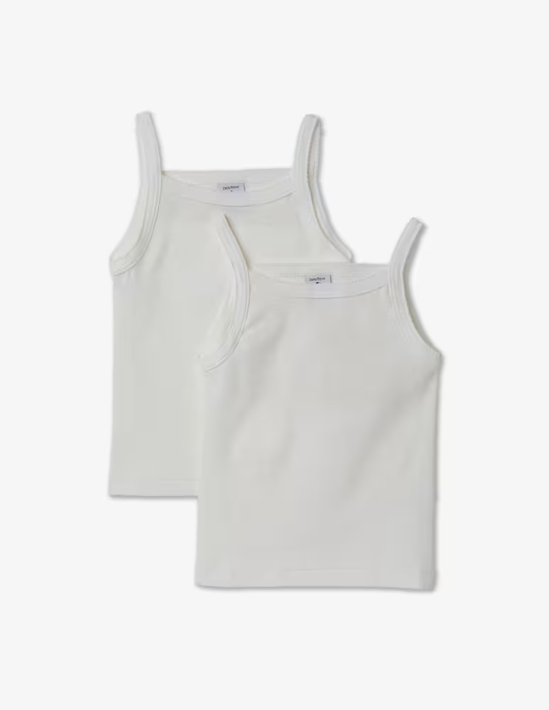 

В упаковке 2 майки - белые Petit Bateau, белый