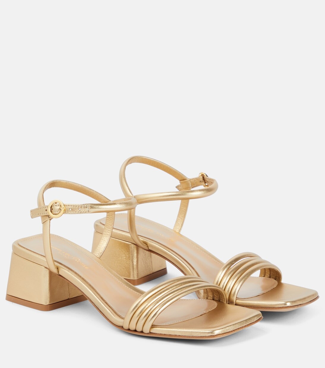 Босоножки lena из кожи Gianvito Rossi, золото