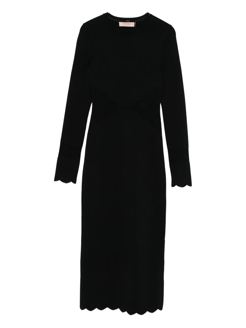 

Платье с волнистым краем TWINSET, черный
