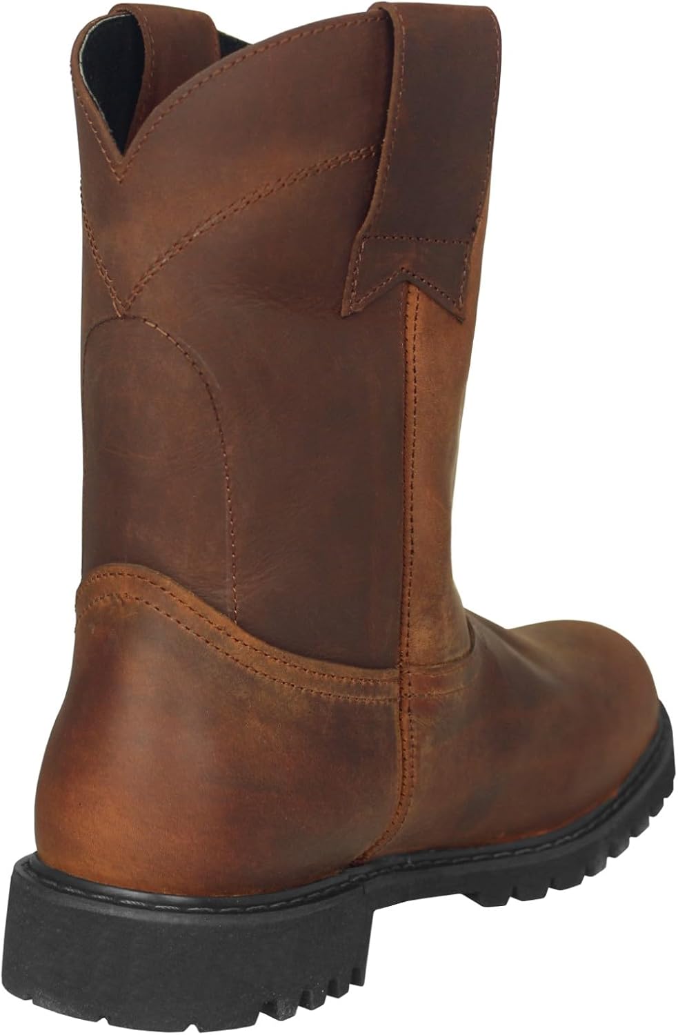 Мужские ботинки 710TR2 Cognac из кожи, антискользящие, с мягким носком, без шнурков Cowboy Professional — фото 3