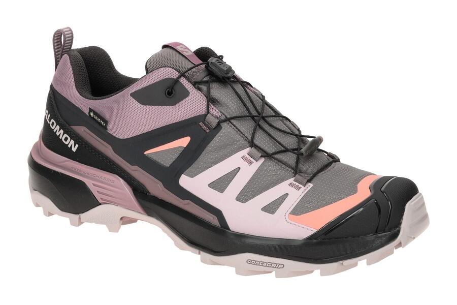 Кроссовки Salomon X Ultra 360 GTX серо-фиолетовые GORE-TEX 474494