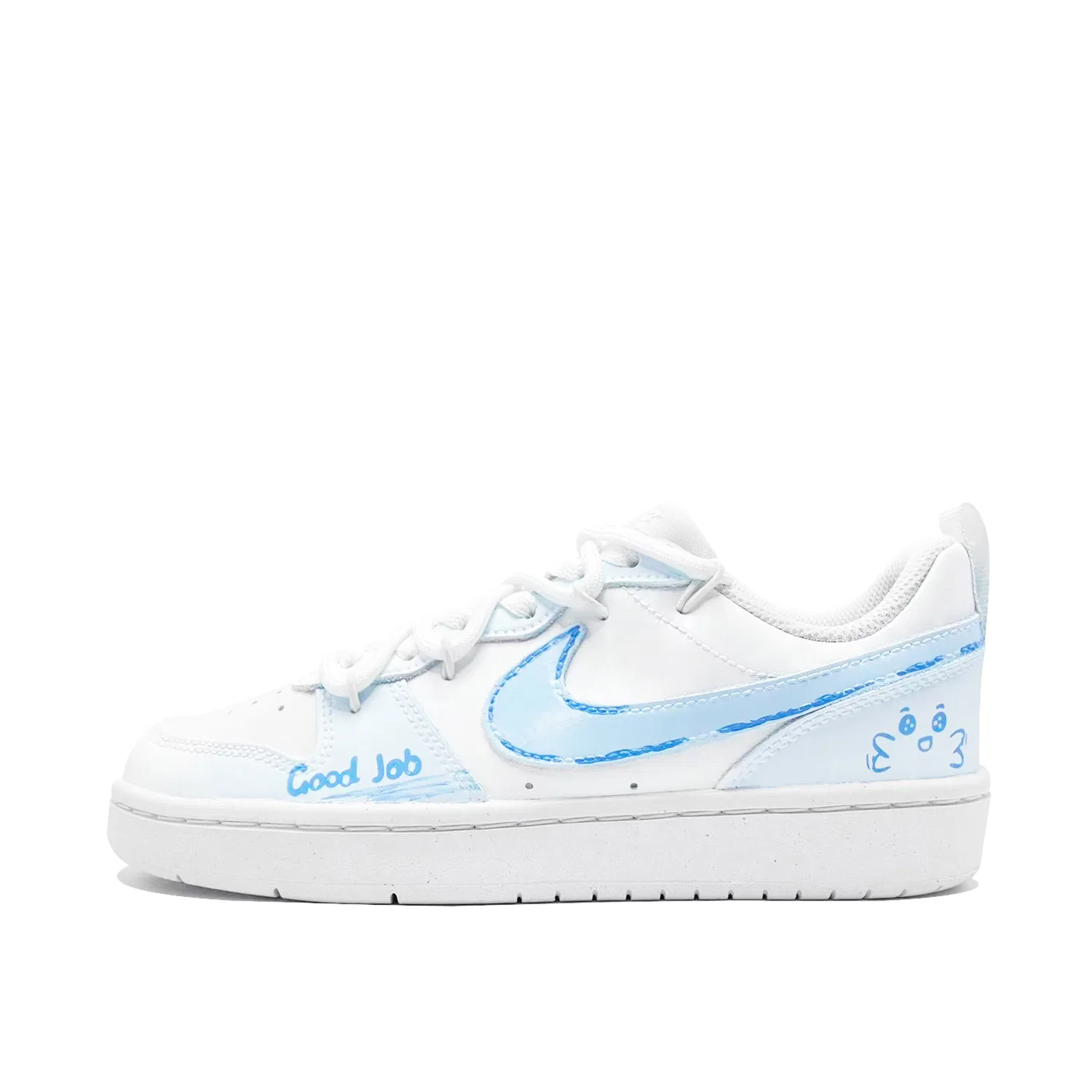 Кроссовки детские скейтбординг Nike Court Borough Blue White