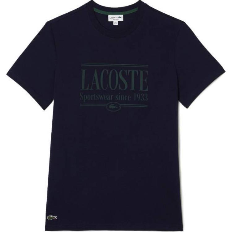 

LACOSTE Футболка мужская темно-синяя