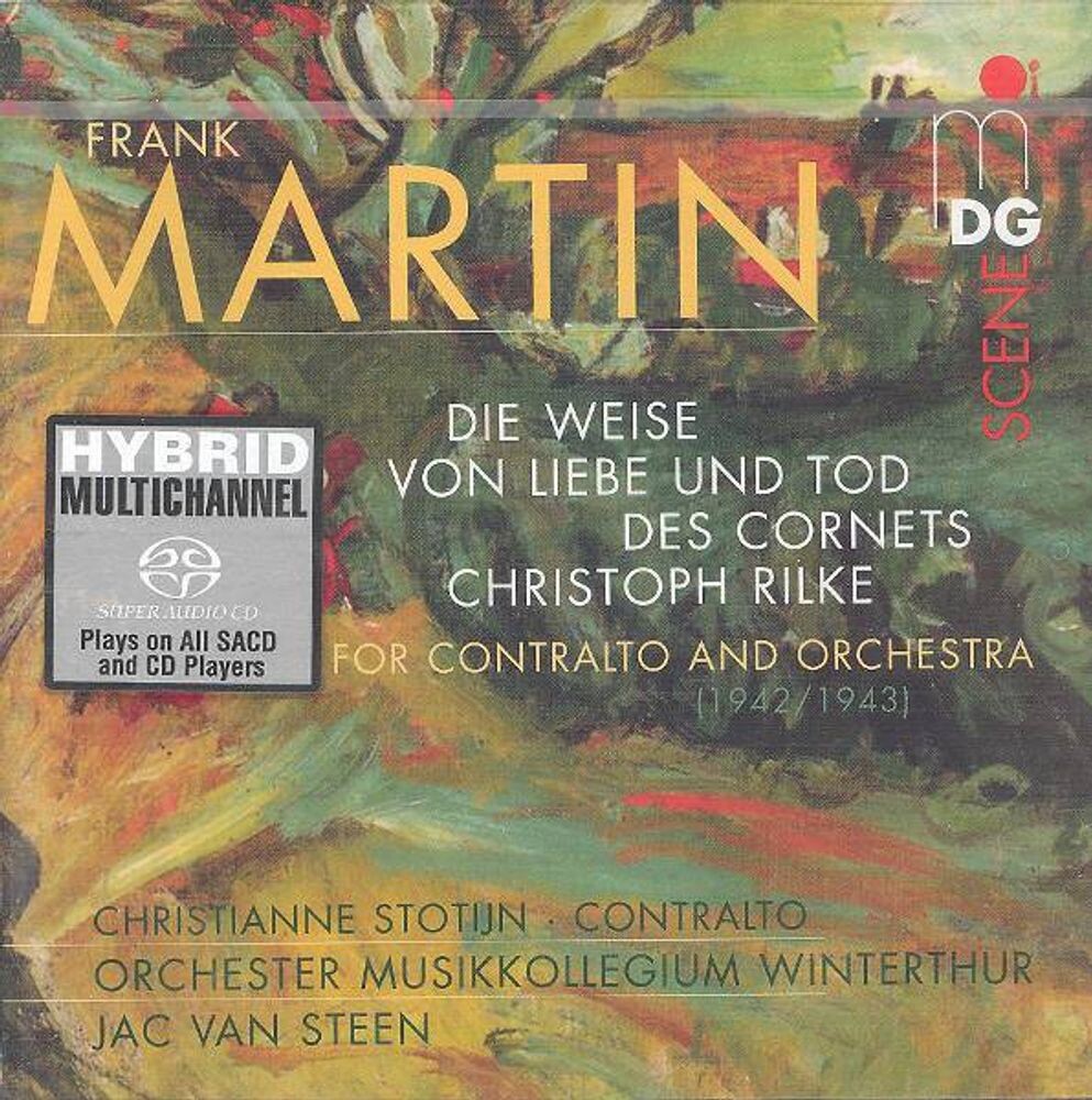 

Диск CD Martin: Die Weise Von Liebe Und Tod Des Cornets Christoph Rilke [SACD Hybrid, Import] - Frank Martin, Christianne Stotijn, Jac van Steen, Orchester Musikkollegium Winterthur