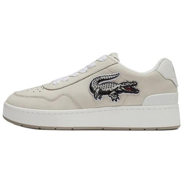 

Кроссовки LACOSTE Skateboarding Shoes Men Low-top Beige, цвет Off White