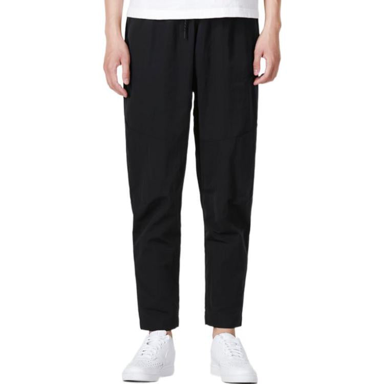 Повседневные брюки Men's Nike Solid Color Logo Printing Drawstring Lacing Straight Casual Pants/Trousers Black DQ4344-010 — фото 2