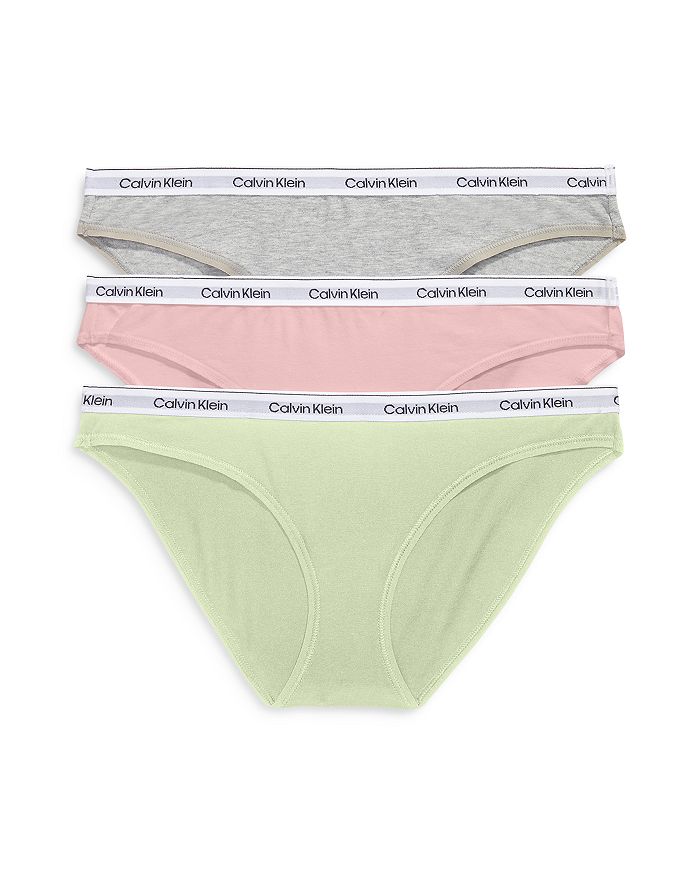 

Современный бикини с логотипом, набор из 3 шт. Calvin Klein, зеленый