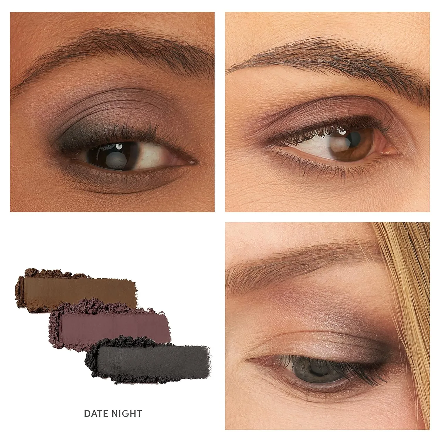 Тени для век Jane Iredale PurePressed Eye Shadow Triple, высокопигментированные минеральные тени для век, стойкая формула, предотвращающая скатывание, безопасны для чувствительной кожи вокруг глаз., Date Night — фото 3